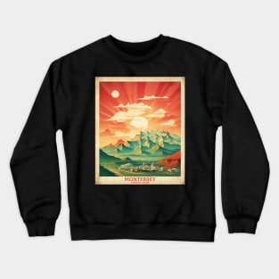 Monterrey Nuevo Leon Mexico Vintage Tourism Travel Sunset Crewneck Sweatshirt